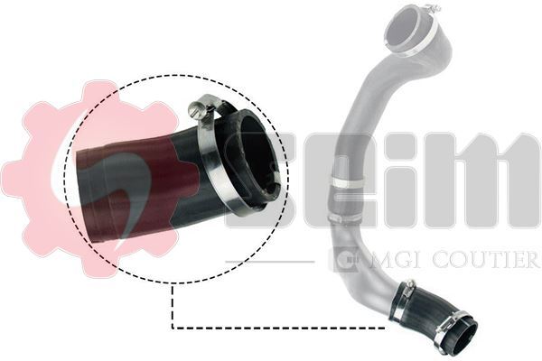 Durite turbo pour Land Rover Freelander 2 2.2 TD4 4X4 en caoutchouc renforcé