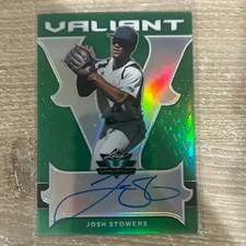 2018 Leaf Valiant Green /99 Josh Stowers #BA-JS3 Auto