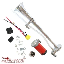 150DB Universal Air Horn Compressor with Super Loud 12V Single Train Trumpet Car