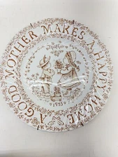 Vintage Staffordshire Porcelain Plate England Royal Crownford “ MOTHER”