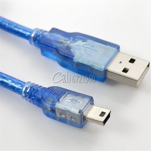 30cm USB 2.0 A Male To Mini B 5pin Male PC Mac Data Cable Cord Leads High Speed - Picture 3 of 4