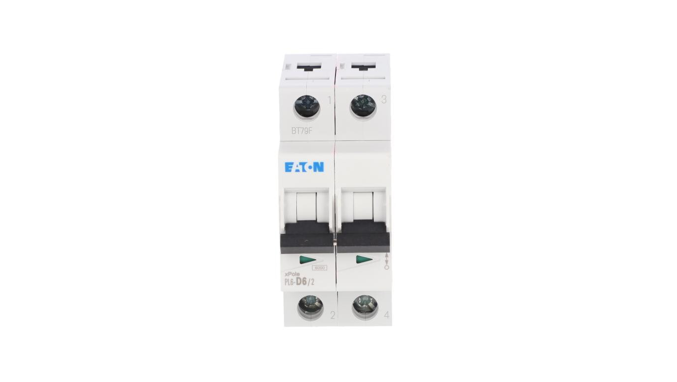 Circuit breaker 2P D 6A 6kA AC PL6-D6/2 286576 /T2UK