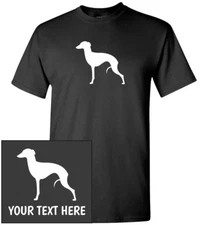 Italian Greyhound Silhouette T-Shirt, Men Women Youth Kids Long Tank Custom Tee