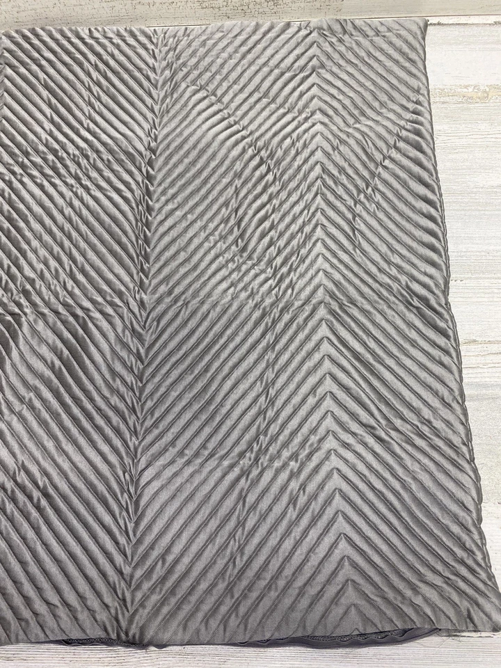 Frette роскошь елочка Евро 26 «x 26» Sham сланец серый новый с дефектом - Изображение 3 из 4