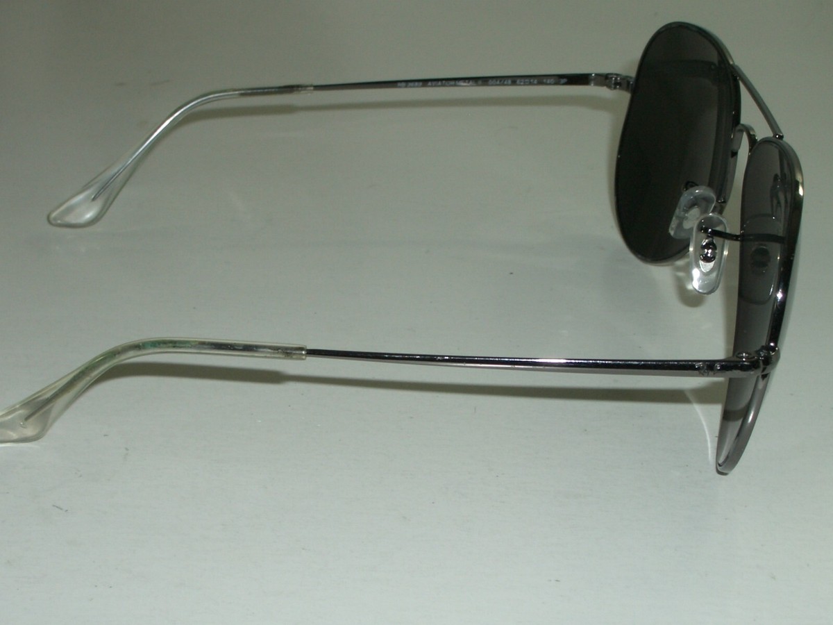 62[]14 140 RAY BAN RB3689 004/48 POLARIZED AVIATOR METAL II 