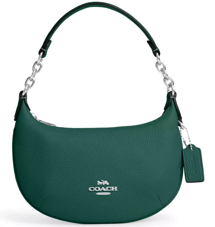 💚Bolso Coach Mini Payton - CN011 Verde Esmeralda/SV Cuero Guijarro Refinado - Nuevo con Etiquetas 💚