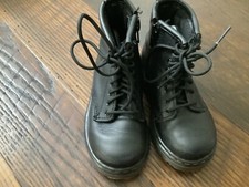 Dr. Martens 1460 Black Combat Boots Bouncing Soles Toddler Size 7 Zip Up