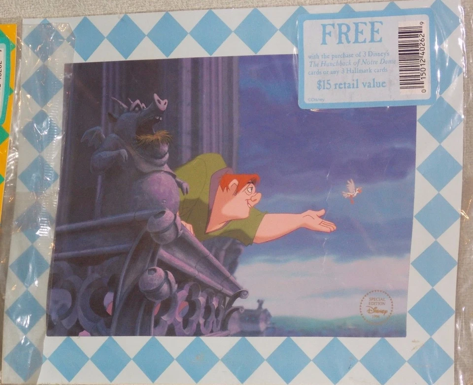 2 Diferentes Edición Especial Disney 1996 El Jorobado de Notre Dame Impresión Sellada Foto 3 de 4
