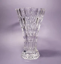 Vintage 24% Lead Crystal Vase Western Germany Bavarian Seebachhute Bleikristall