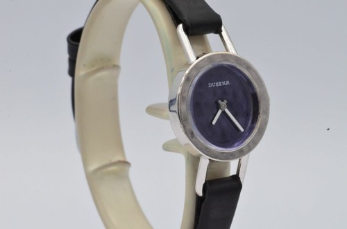 Dugena Junior Orologio Donna Acciaio 15MM Carica Manuale pelle Vintage Band Blu - Foto 3 di 9