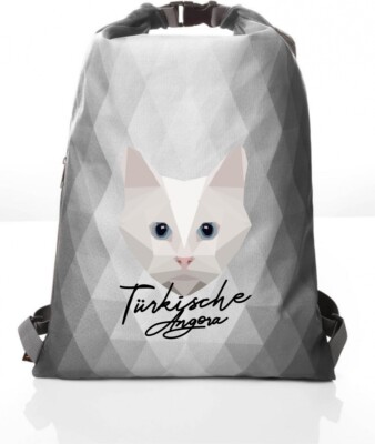 TÜRKISCHE ANGORA POLYGON BEUTEL KATZE by SIVIWONDER Geometrie