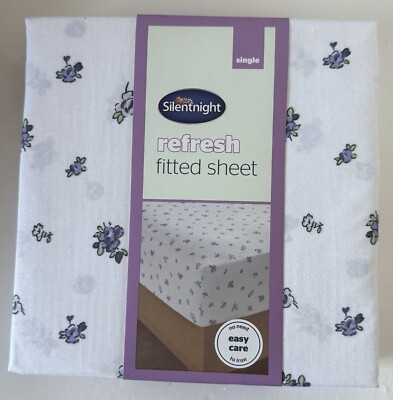 SilentNight Refresh Spannbettlaken Single super weich weiß ditsy pflegeleicht