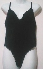 SW Bodysuits for Women Size Medium Black w/ Snap Crotch Adjustable Straps
