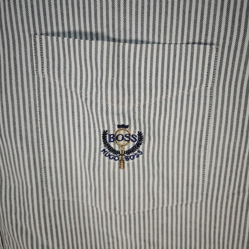 Boss Hemd Herren Shirt Gr. L Mierfarbe Freizeit Tennis Sport 100% Baumwolle Vtg - Bild 7 von 12