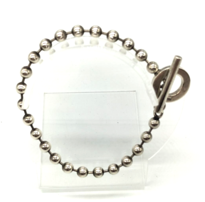GUCCI Sterling Silver 925 Toggle Ball Chain Bracelet 6.7