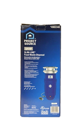 Project Source Corded 3/4-HP Continuous Feed Noise Insulation Garbage Disposal