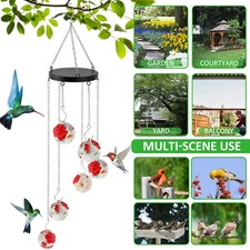 Wind Chime Style Hummingbird Feeders for Outdoor Hanging Lovely Ant Bee Proof