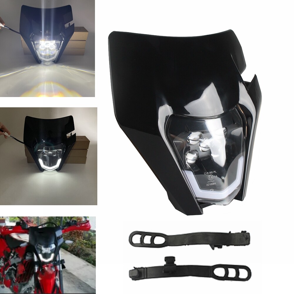 Dirt Bikes Motocross E8 DRL Headlight For 300 450 500 EXC 350EXC-F 690 Enduro R