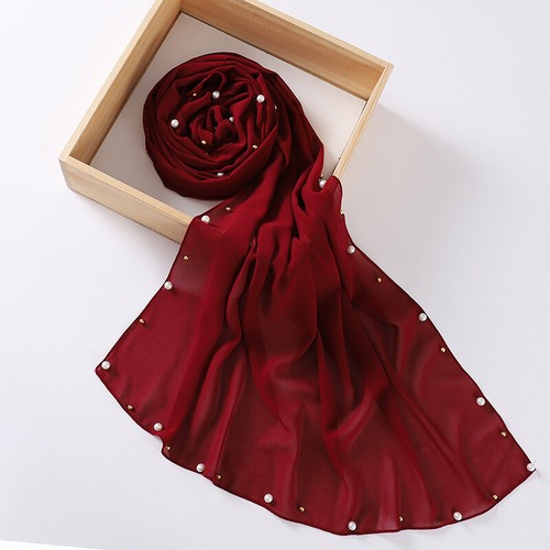 Women Muslim Chiffon Long Scarf Head Wrap Shawls Islamic Headscarf Arab Stoles - Picture 19 of 34