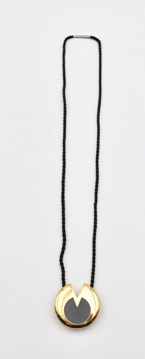 Pendentif Cœur En Métal Doré Vintage Rochas Paris Haute Couture - Occasion Très Bon état - Collier