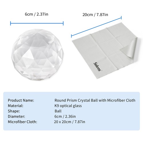 Selens Optical Glass Ball Prism for Camera Photography Teaching Light Spectrum - Picture 5 of 12