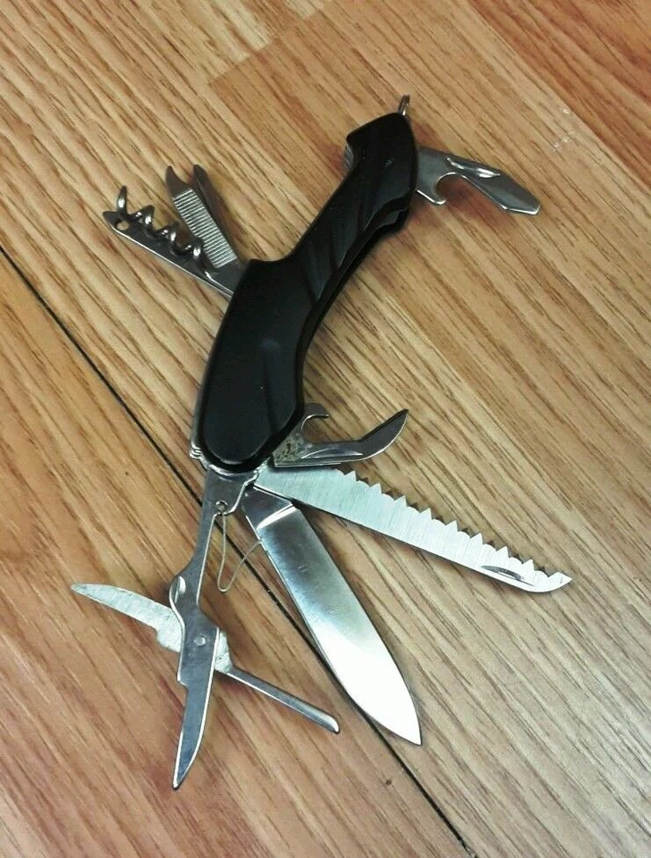 Appalachian Trail Multi Tool Stainless Steel 9-Function Folding Pocket Knife  - Image 2 of 4