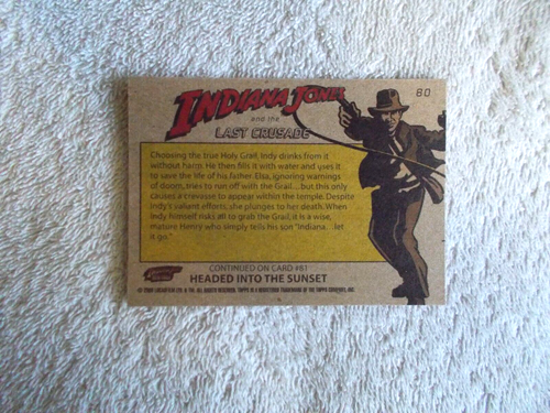Topps Heritage 2008: Indiana Jones "GREATEST TEMPTATION" #80 Trading Card - Picture 2 of 2