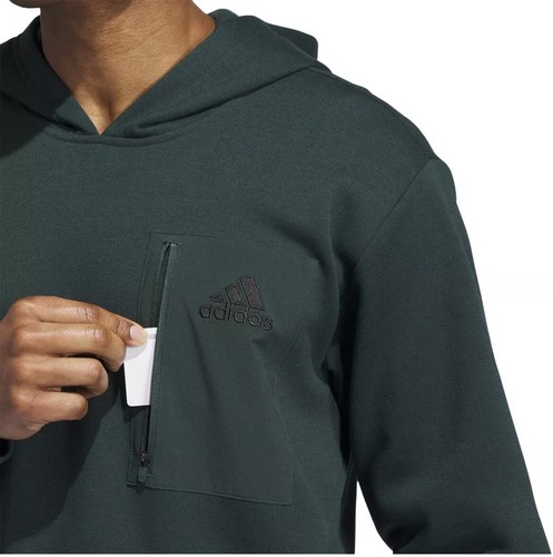 Adidas Men's Regular Fit Kangaroo Pocket Hoodie, Green, Size M - Picture 5 of 6