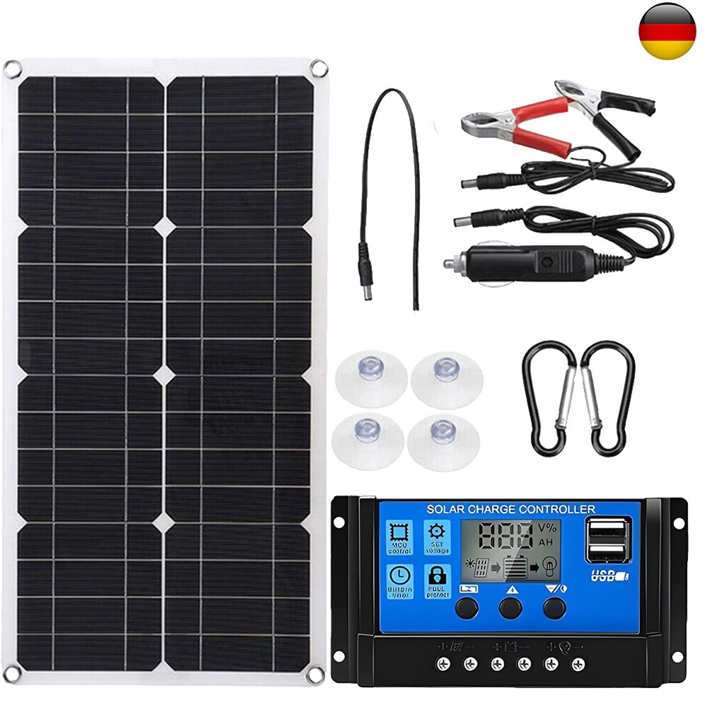 HpLive Monokristallines Solarmodul 40W Mit Laderegler Set Solar Panel 12V/18V Für Wohnmobil Garten Outdoor Camping(50A HpLive Monokristallines Solarmodul 40W Mit Laderegler Set Solar Panel 12V/18V Für Wohnmobil Garten Outdoor Camping(50A