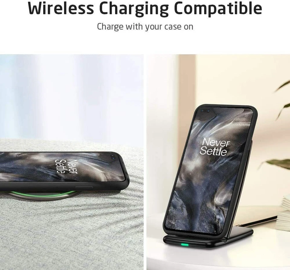 COVER CUSTODIA + PELLICOLA VETRO TEMPERATO PER OnePlus NORD 5G NERO OPACO - Immagine 4 di 4