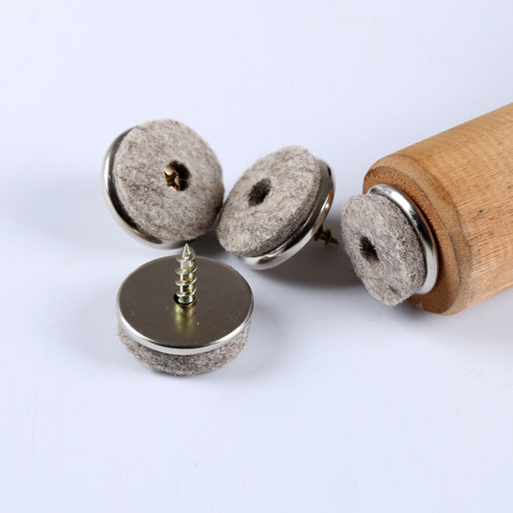 24 Pcs Nail On Felt Pads Chair Legs Round Chair Cushions Furniture Leg