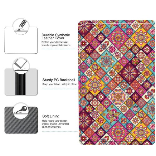 Leather Tablet Stand Folio Cover Case For Lenovo Tab M8 4th Gen TB-300FU/Tab M9 - Afbeelding 6 van 28