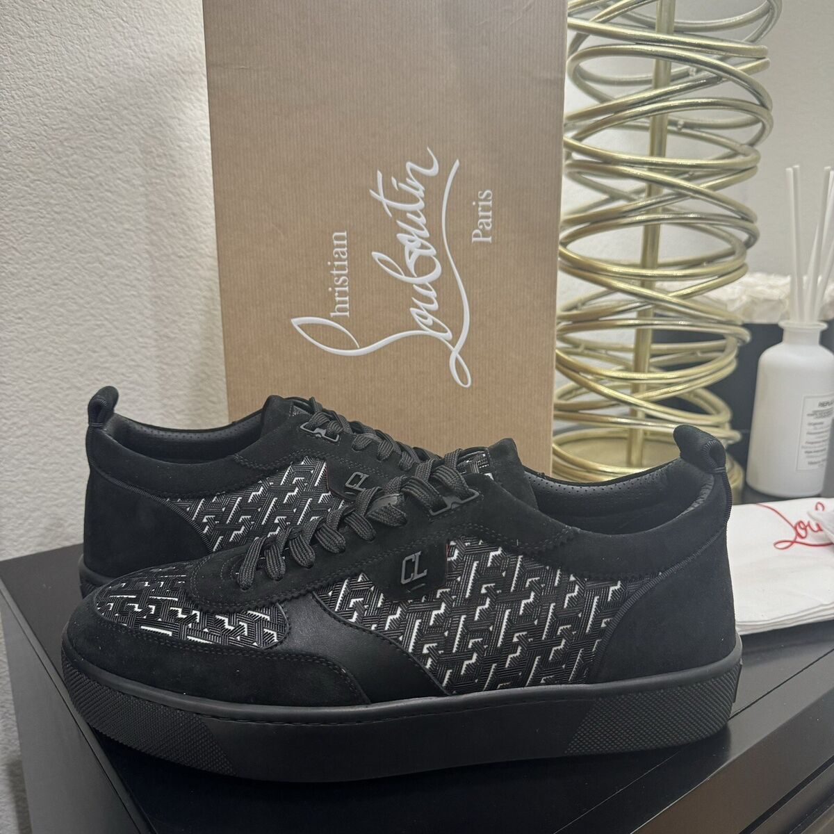 Christian Louboutin Happyrui Sneaker Techno CL Black 44 | eBay Christian Louboutin Happyrui Sneaker Techno CL Black 44 | eBay