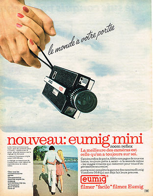 ADVERTISING ADVERTISING 035 1971 EUMIG MINI ZOOM REFLEX Camera