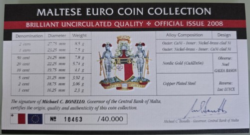 MDS MALTA EURO-KMS 2008 BU MIT TOKEN, ZERTIFIKAT UND MÜNZBOX - Picture 4 of 5