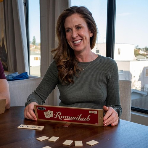 Travel-Friendly Rummikub Vintage Game: 106 Tiles & Wooden Organizer Box - Picture 9 of 10
