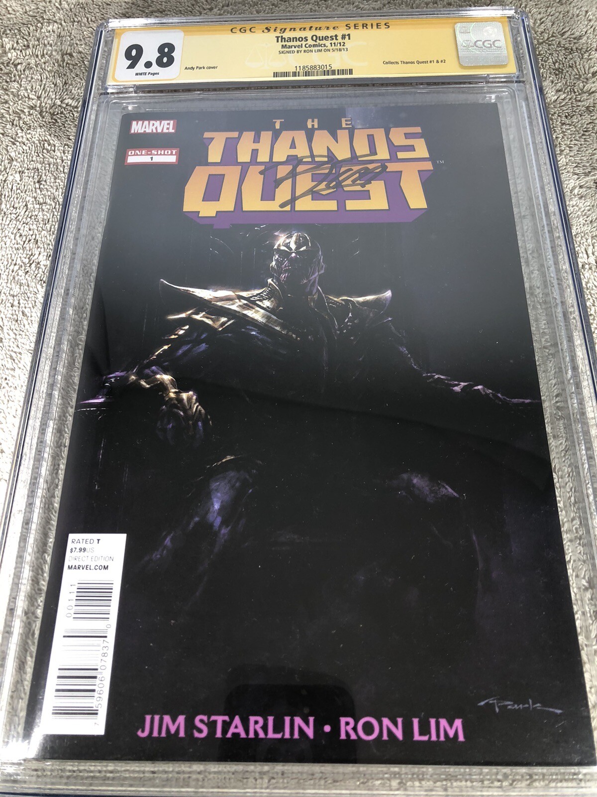 Thanos Quest 1 CGC 9.8 SS Ron Lim Auto Avengers Endgame Movie 11/12 | eBay