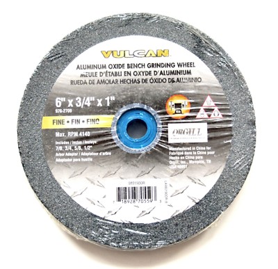 6-Pack Emory Style Grinding Stone Wheels For Bench Grinders | 3/4" Thick Fine Grit | 1/2" Arbor Hole 8 thumbnail image