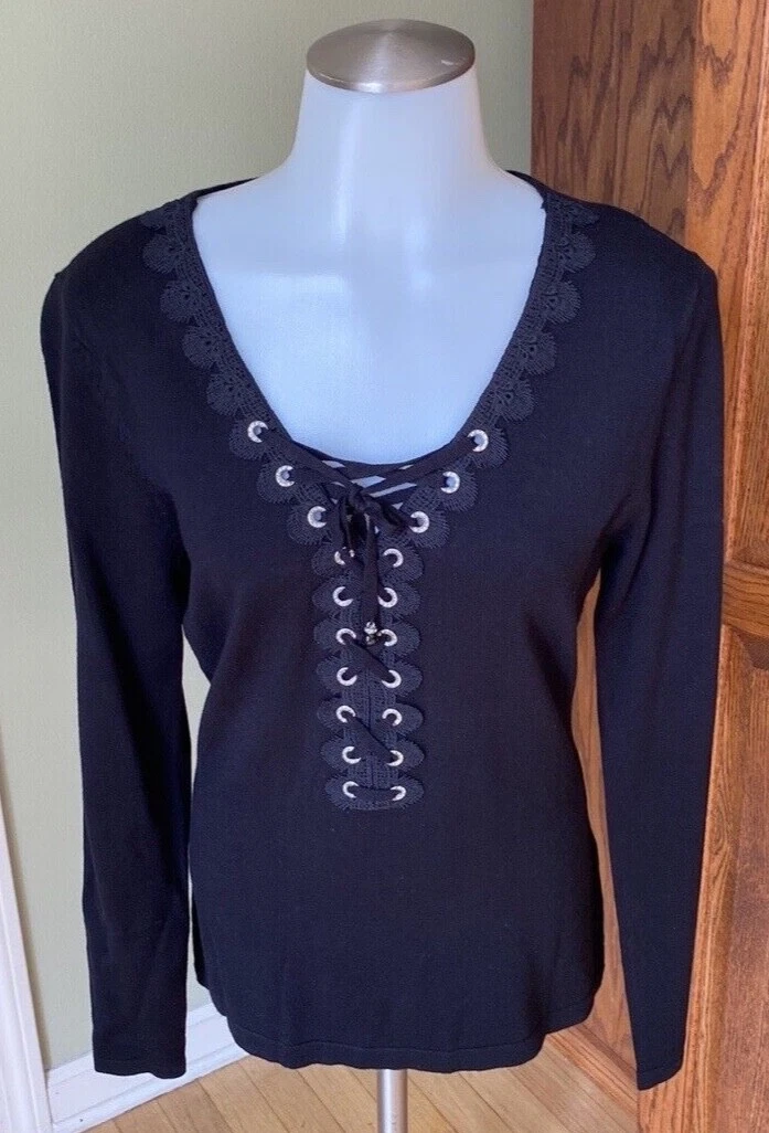 Venus lace up best sale sweater