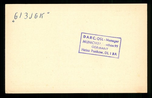 1 x QSL Card Radio Germany Shortwave Station DJ2SX Luedenscheid 1955 ≠ U285 - 第 2/2 張圖片