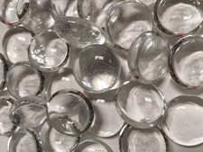 SM CLEAR Glass Gems, Pebbles Marbles, Nuggets Mosaic Tile