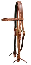 Harness leather doubled and stitched bridle or headstall - custom  USA! H1000