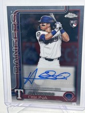 Alejandro Osuna 2025 Topps Chrome RC Auto Texas Rangers Rookie Autograph