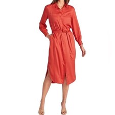 Old Navy Shirt Dress Sz M Shirt Dress Coral belt NWT beach vacation button up