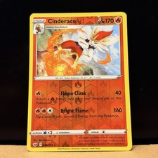 Cinderace 036/202 Reverse Holo Rare SWSH01: Sword & Shield Pokemon Card LP
