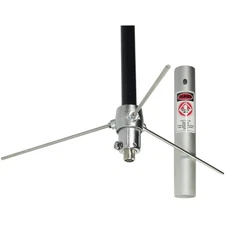 Dual-Band VHF/UHF Base Antenna 144-148MHz/430-460MHz, Black Fiberglass, 43"