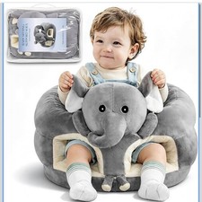 Sit Up Floor Seat for Baby 3-24 Months, Plush Animal Shaped Support Floor Chair