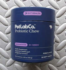 PetLab Co. Probiotics for Medium Dogs Support Gut Health 30 Soft Chews