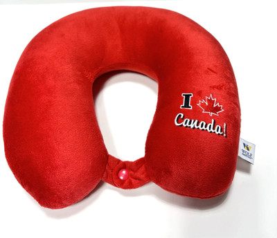 Canada Red Neck Pillow Air Travel Comfort Soft Support Cushion for Flights New
