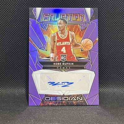 2023-24 Panini Obsidian Kobe Bufkin Eruption Purple Flood Rookie Auto 49/49 RC